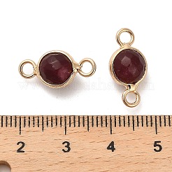 Natural Dyed Natural White Jade Faceted Round Links Connector Charms&nbsp;G-G175-01G-02