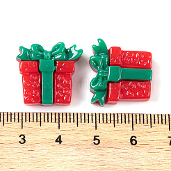 クリスマスデコレーションテーマ不透明樹脂デコデンカボション  ボックス  17x18x6mm&nbsp;RESI-Z026-01A