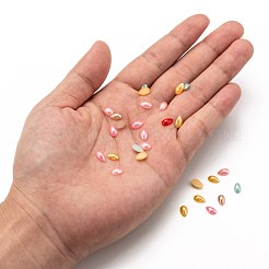 ABSプラスチックパール調カボション  ティアドロップ  ミックスカラー  8x5x2.5mm&nbsp;SACR-R749-8x5mm-M