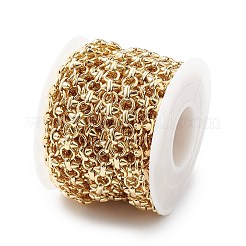 Rack Plating Brass Ring & Spike Link Chain&nbsp;CHC-K013-04