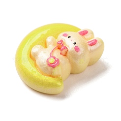 樹脂カボション  きいろ  兎  20.5x18.5x8.5mm&nbsp;CRES-Z010-03M