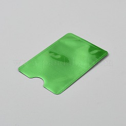 アルミ＆プラスチック製ID名刺ホルダー  長方形  ライムグリーン  91x62x0.1mm&nbsp;AJEW-WH20067-073B