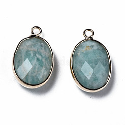 Natural Amazonite Pendants&nbsp;G-Q998-020B