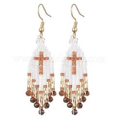 Glass Seed Beads Dangle Earrings&nbsp;EJEW-MZ00737