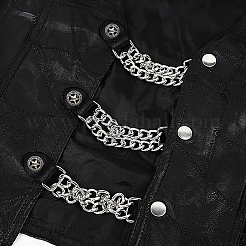 4Pcs PU Leather & Alloy Chain Vest Extenders&nbsp;DIY-CL0001-91B