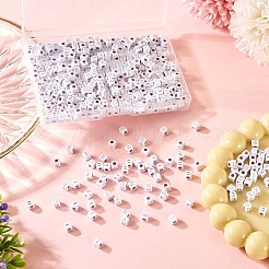 500Pcs 5 Styles Opaque Acrylic Beads&nbsp;OACR-TA0003-45