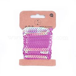 Plastic Paillette/Sequins Chain Rolls&nbsp;PVC-WH0005-01F