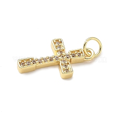 Brass Micro Pave Cubic Zirconia Pendants&nbsp;KK-I379-13G-03
