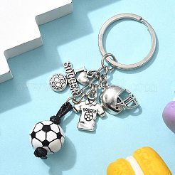 3Pcs Alloy & Wood Keychain&nbsp;KEYC-JKC01187