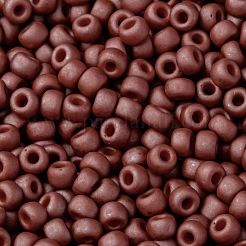 MIYUKIラウンドロカイユビーズ  日本製シードビーズ  8/0  （rr2315)マット不透明なテラコッタ  3mm  穴：1mm  約2111~2277個/50g&nbsp;SEED-X0055-RR2315