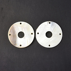 Natural Freshwater Shell Connector Charms&nbsp;SHEL-C003-09