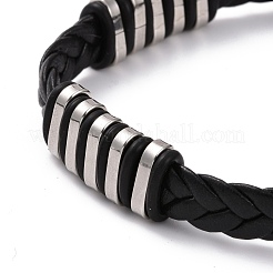 Men's Silicone Cord Braided Cord Bracelet&nbsp;BJEW-M206-01P