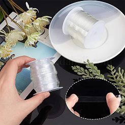 2ロール、2つのスタイル、目に見えない伸縮性のあるTPUプラスチック透明弾性ストラップ  スプールで  DIYブラジャーランジェリー水着用  透明  6~10x0.2~0.3mm  約1ロール/スタイル&nbsp;EW-NB0001-09