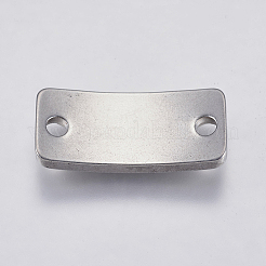 変色しにくい201ステンレススチールリンクコネクター  長方形  ステンレス鋼色  9x20.5x3mm  穴：2mm&nbsp;STAS-I097-019P