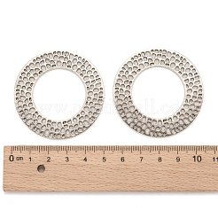 チベット風合金フレームコネクター  カドミウムフリー＆ニッケルフリー＆鉛フリー  アンティークシルバー  50x1mm  穴：29.5mm  約225~228個/1000g&nbsp;TIBE-Q035-055AS-NR