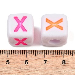Opaque Acrylic Enamel European Beads&nbsp;AC-ACBA1794-04X
