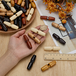60Pcs 6 Styles Natural Wood Buttons&nbsp;FIND-FG0004-64