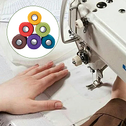 6ロール6色3本撚りポリプロピレン繊維アイスシルク手編みライトボディヤーン  ミックスカラー  1.2mm  約230m /ロール  1ロール/色&nbsp;OCOR-WR0001-41