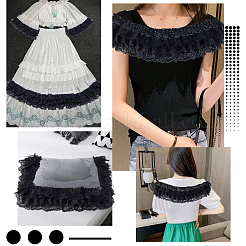 2 Yards 3 Layer Pleated Chiffon Lace Trim&nbsp;OCOR-GF0003-32