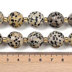 Natural Dalmatian Jasper Beads Strands&nbsp;G-C249-A02-16mm