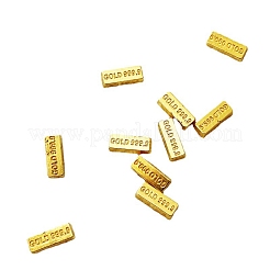 ミニプラスチック金塊10個  ドールハウスの装飾用の金色のレンガの地金飾り  ゴールド  15x5x3mm&nbsp;MIMO-PW0003-123