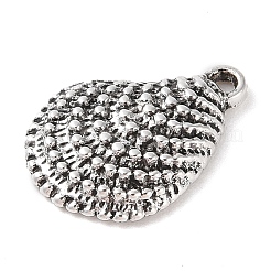 合金のチベット風チャーム  カドミウムフリー＆鉛フリー  シェル形状  アンティークシルバー  20x15x3.3mm  穴：1.4mm  約450個/528g&nbsp;LS-FIND-C060-050AS
