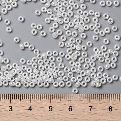 MIYUKIラウンドロカイユビーズ  日本製シードビーズ  （rr420)ホワイトパールセイロン  8/0  3mm  穴：1mm  約422~455PCS /ボトル  10 G /ボトル&nbsp;SEED-JP0009-RR0420