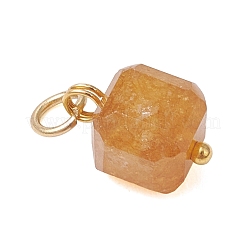 Dyed Natural White Jade Imitation Tourmaline Faceted Cube Charms&nbsp;PALLOY-JF05108