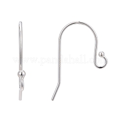 925スターリングシルバーピアスフック  銀  20x11mm  穴：1.5mm  24ゲージ  ピン：0.7mm&nbsp;STER-G011-06