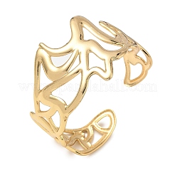 Hollow 304 Stainless Steel Cuff Bangles for Women&nbsp;BJEW-D463-01P