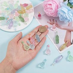 70Pcs 12 Styles Dummy Bottle Transparent Resin Cabochon&nbsp;RESI-OC0001-48