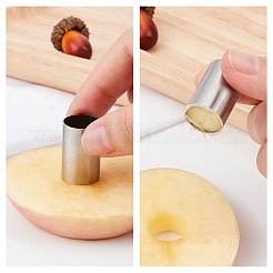 ステンレス鋼のクッキーカッター  クッキー型  DIYビスケットベーキングツール  コラム  ステンレス鋼色  箱：4.9x4センチメートル  内径: 15mm/11mm/9.5mm/7.5mm/5.5mm/3.5mm/2.5mm  7個/箱&nbsp;DIY-WH0148-73
