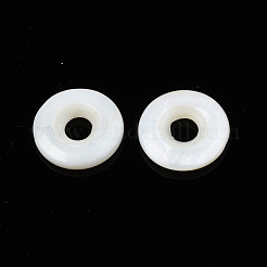 天然淡水シェルビーズ  ドーナツ/ディスク  15x3mm  穴：4mm&nbsp;SHEL-N026-187C-01