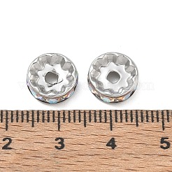 304 Stainless Steel Rhinestone Spacer Beads&nbsp;RB-CBA18B7-01P-18