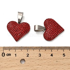 201 Stainless Steel Clay Pendants&nbsp;STAS-R166-02D-P