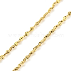 304ステンレススチールビーズ調節可能なチェーンブレスレット女性用  ゴールドカラー  21.7x0.1cm&nbsp;BJEW-M307-01B-G