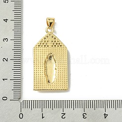 Real 18K Gold Plated Brass Micro Pave Clear Cubic Zirconia Pendants&nbsp;KK-H472-36A-G