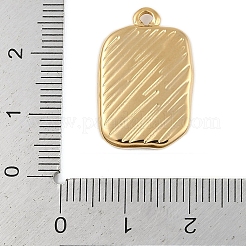 イオンプレーティング（IP）304ステンレススチールラックメッキペンダントカボションセッティング  長方形  18KGP本金メッキ  トレイ：16x11.5mm  23x15x3mm  穴：2mm&nbsp;STAS-U019-10G