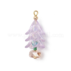 7Pcs 7 Colors Electroplate Glass Pendants&nbsp;PALLOY-MZ00985
