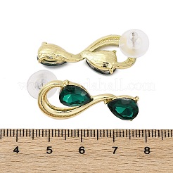 Alloy Rhinestones Stud Earrings&nbsp;EJEW-M075-04G-02