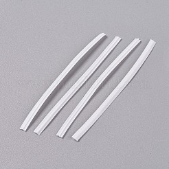 PEノーズブリッジワイヤーマスク用  内部に亜鉛メッキ鉄線単芯  DIY使い捨てマスク材料  ホワイト  8cm（3.14インチ）  4 mm幅&nbsp;LS-AJEW-E034-59B-03