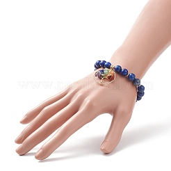 Natural Lapis Lazuli(Dyed) Stretch Bracelet&nbsp;BJEW-JB08748-02