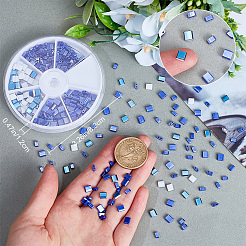 400Pcs 3 Style 2-Hole Glass Seed Beads&nbsp;SEED-CN0001-23