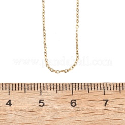 1mm 304 ステンレス ケーブル チェーン ネックレス  14KGP本金メッキ  17.20インチ（43.7cm）&nbsp;X-NJEW-T016-15G