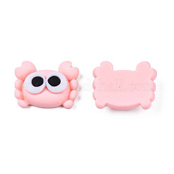 オペーク樹脂カボション  カニ  ピンク  14.5x18.5x6.5mm&nbsp;CRES-S308-082