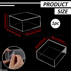 Square Transparent Acrylic Jewelry Packing Boxes with Lid&nbsp;CON-WH0085-169