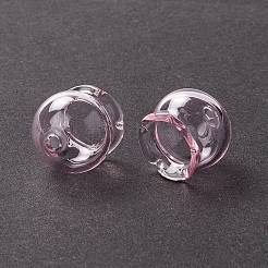 風鈴作り用のガラスビーズコーン  カンパニュラミディアムl  ピンク  15x16mm  穴：2.7mm&nbsp;GLAA-Z003-01E