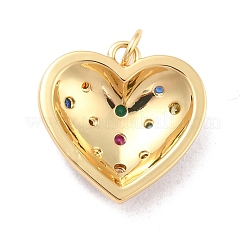 Eco-Friendly Brass Micro Pave Cubic Zirconia with Enamel Pendants&nbsp;KK-K268-15G