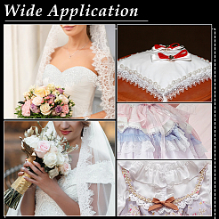 1Pc Polyester Lace Wavy Flower Ribbons&nbsp;OCOR-FG0002-89A