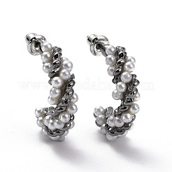 C-shape Stud Earrings&nbsp;EJEW-D277-15B